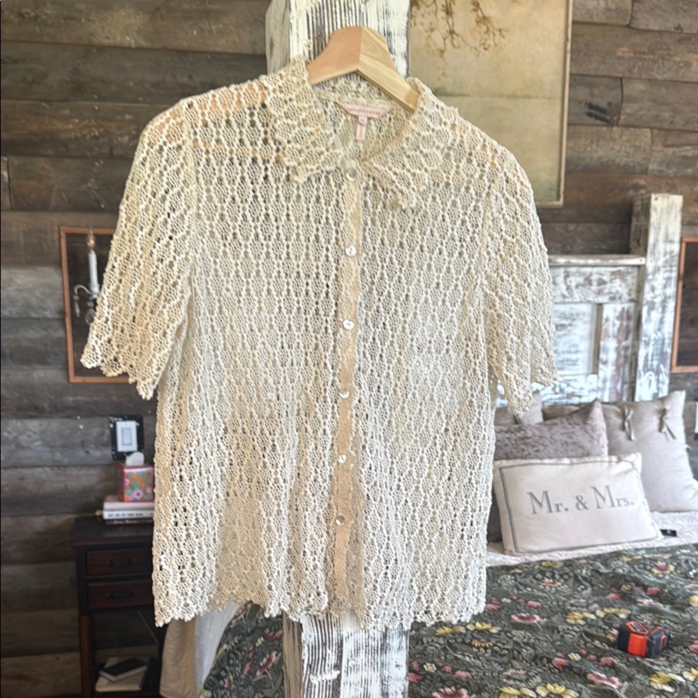 Rebecca Taylor Ivory Lace Top